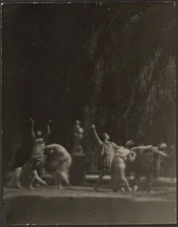[Dansers in de tuin].