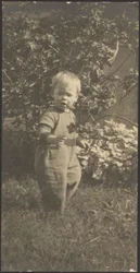 [Portret van een kind in de tuin]