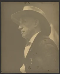 Portret van een man met een Stetson