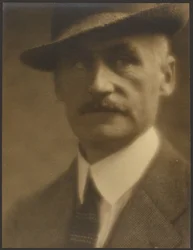 [Portret van een man met strohoed].
