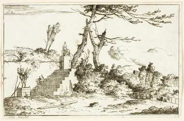 Landschap met Klassiek Standbeeld