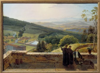 De Arno-vallei, uitzicht vanaf Vallombrosa