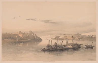 Egypte en Nubië: Deel II - Nr. 28, Algemeen Uitzicht op Asouan en het Eiland Elephantine