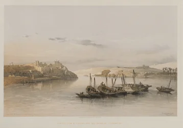 Egypte en Nubië, Deel II: Algemeen Uitzicht op Esouan en het Eiland Elephantine, 1848