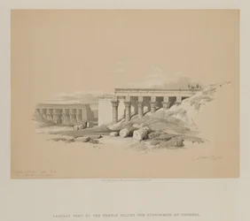 Egypte en Nubië, Deel II: Lateraal uitzicht op de tempel genaamd Het Typhonoeum in Dendera, 1848