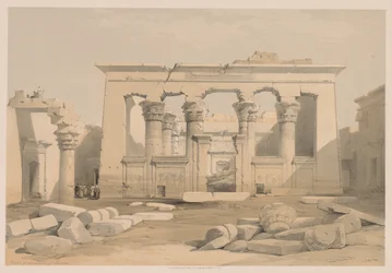 Egypte en Nubië: Deel I - Nr. 28, Portiek van de Tempel van Kalabshi
