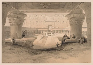Egypte en Nubië: Deel I - Nr. 32, Uitzicht vanaf het Portiek van de Tempel van Edfou, Opper-Egypte