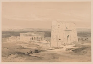 Egypte en Nubië: Deel I - Nr. 34, Tempel van Edfou. Oud Appolinopolis, Opper-Egypte, 1838