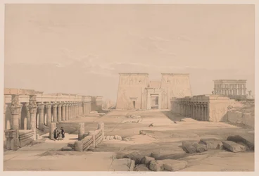 Egypte en Nubië: Deel I - Nr. 42, Grote Toegang tot de Tempel van Philae, Nubië, 1838