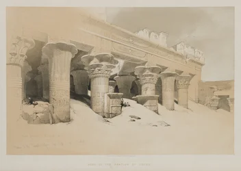 Egypte en Nubië Deel I: Portiek van de Tempel Edfou, Opper-Egypte