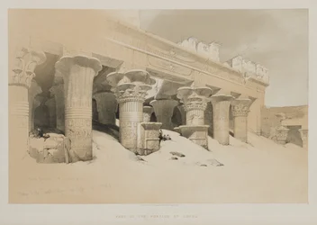 Egypte en Nubië Deel I: Portiek van de Tempel Edfou, Opper-Egypte, 1846