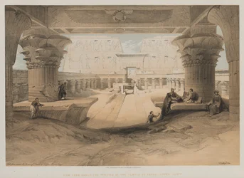Egypte en Nubië, Deel I: Uitzicht vanaf de portiek van de tempel van Edfou, Opper-Egypte