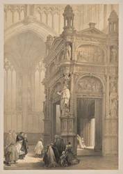 Schetsen in België en Duitsland, Tweede Serie: Nr. 20 - Portaal, Kerk van St. Pieter, Leuven