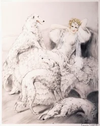 Meisje met Borzoi