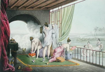 Baden bij hun toilet, gepubliceerd 1824-27