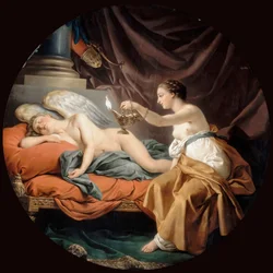 Psyche Verrast de Slapende Cupido