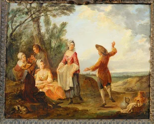 Rustieke dans ... (schilderij op doek)