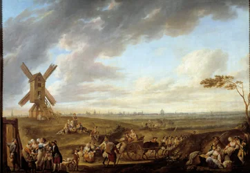 Uitzicht op Lille vanaf de god van Marcq