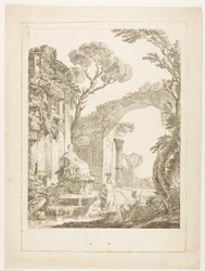 De fontein in de ruïnes