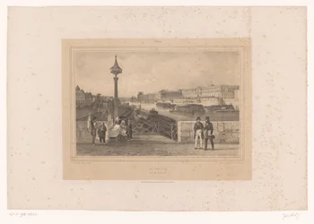 Zicht op het Palais du Louvre vanaf de Pont Neuf