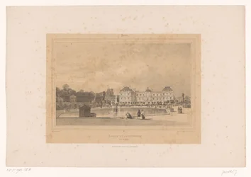 Zicht op het Palais du Luxembourg vanuit de Jardin du Luxembourg