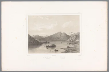 Zicht op het meer Norsjø in Telemark