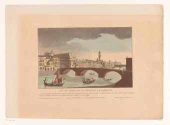 Gezicht op de Ponte Santa Trinita te Florence