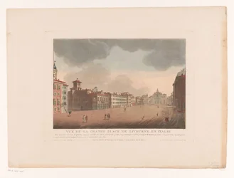 Gezicht op het Piazza Grande te Livorno