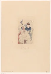 Cancan-danseres doet een flexibiliteitsoefening (Brisement assis (seule))