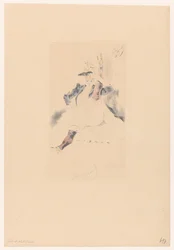 Groetende cancan-danseres