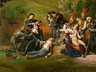 Dominique Larrey, opperchirurgijn van het Franse leger (schilderij op doek)