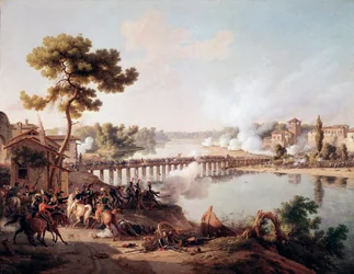 Napoleon Bonaparte geeft bevelen tijdens de Slag bij Lodi