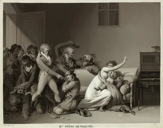 Tweede scène van inbrekers: de inbrekers gearresteerd, 1810