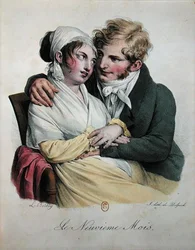 De negende maand van de zwangerschap, ca. 1825