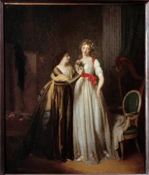 De twee vrienden. Schilderij door Louis Leopold Boilly