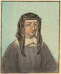 Portret van Louise de Marillac (1591-1660) - Gravure uit 