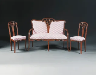 Mahoniehouten salonsuite, c.1900