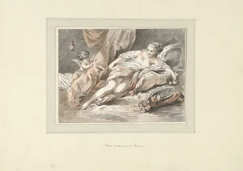 Venus wordt verrast door Cupido