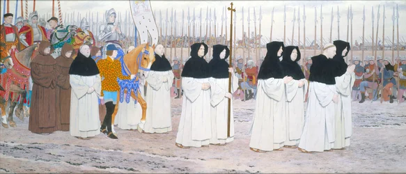 De dienstmaagd in harnas te paard, uit de Jeanne d