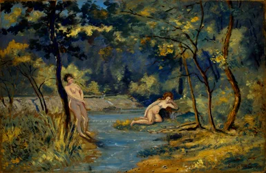 Staande en liggende nimfen, 1908