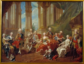Koning Filips V (1683 - 1746) van Spanje en zijn familie (schets)