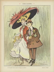 Herfstregens. Illustratie voor Le Rire