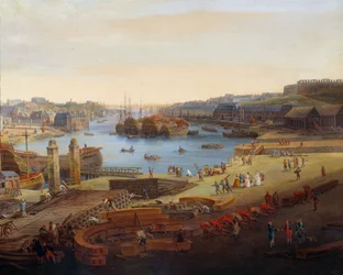 Scheepswerf: De haven van Brest (detail)