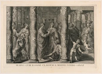 De Genezing van de Lamme Man bij de Mooie Poort van de Tempel