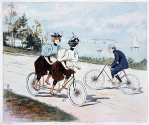 Tandem - tekening door L. Vallet