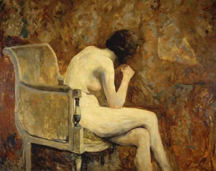 Naakt in een fauteuil