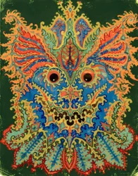 Kaleidoscoopkatten: kattenpatroon op groen