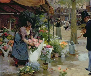 Bloemenmarkt in Parijs