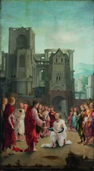 Christus overhandigt de sleutels aan St. Petrus