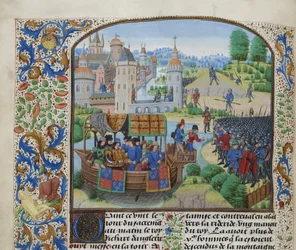 Richard II ontmoet de rebellen op 14 juni 1381